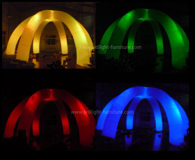 7 τα χρώματα 6 φως των διογκώσιμων οδηγήσεων πορτών αψίδων ποδιών που προσαρμόζεται για εμπορικό παρουσιάζουν